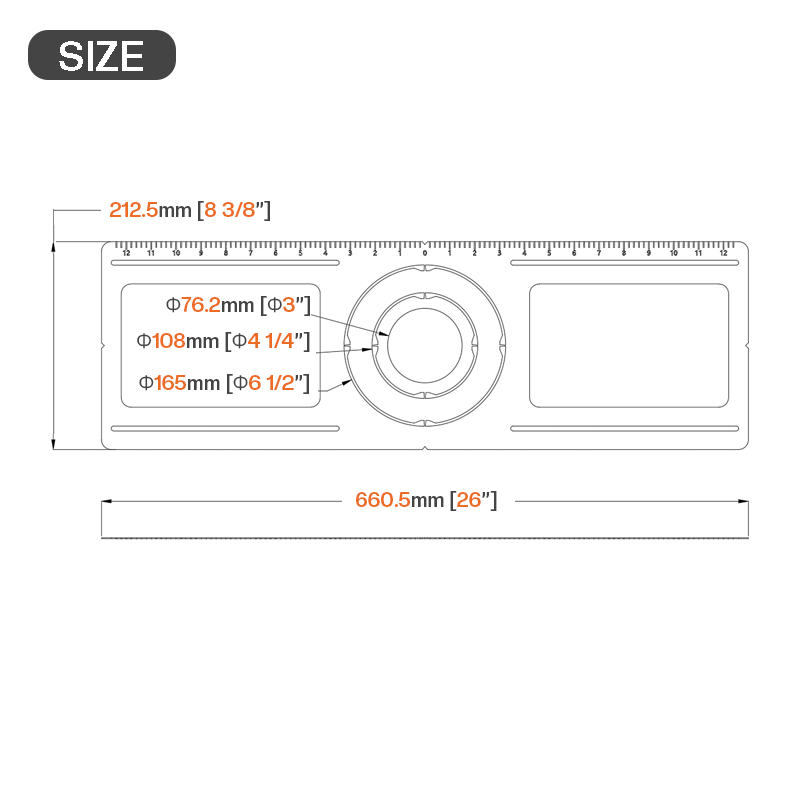 Round Hole New Construction Rough-in Plate with 3